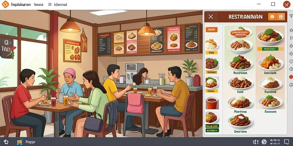 Tampilan utama aplikasi SEDUNIATOTO yang menarik.